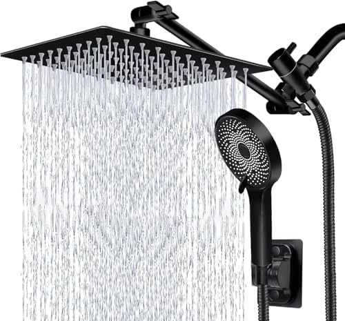 Nottia 10 Inch Rain Shower Head with Handheld Combo and Extension Arm