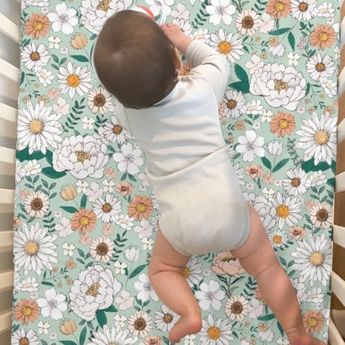 Soft Boho Floral Crib Sheets 2 Pack
