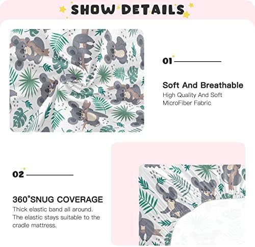SDMKA Cute Koala Crib Sheets - Soft Microfiber 27x39 Inch