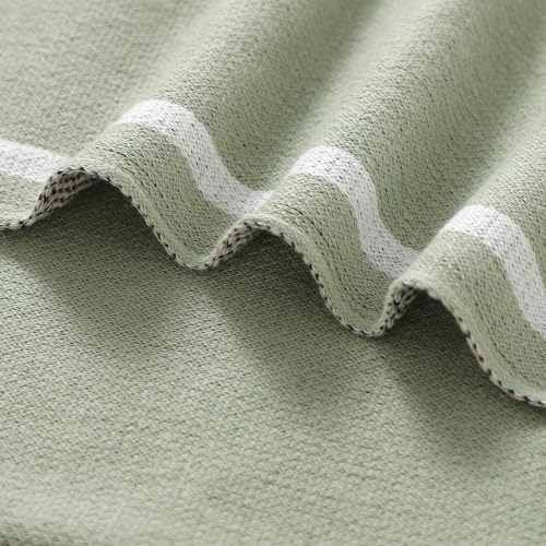 LAWKUL Babby Blanket Soft Swaddle 40x30in Light Green