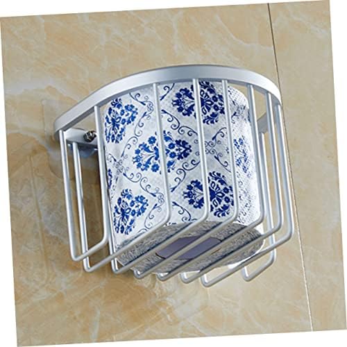 Hemoton Matte Finish Aluminum Semicircle Toilet Paper Holder