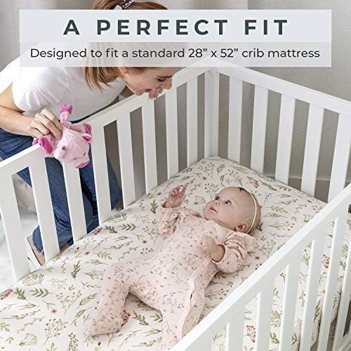 Pobi Baby 2 Pack Fitted Crib Sheets - Ultra Soft Cotton