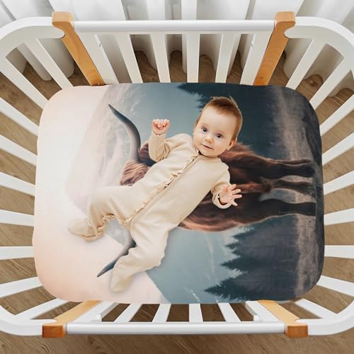 Jihqo Highland Cow Crib Sheets Pack N Play Set 1