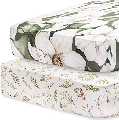 Pobi Baby 2 Pack Fitted Crib Sheets - Ultra Soft Cotton