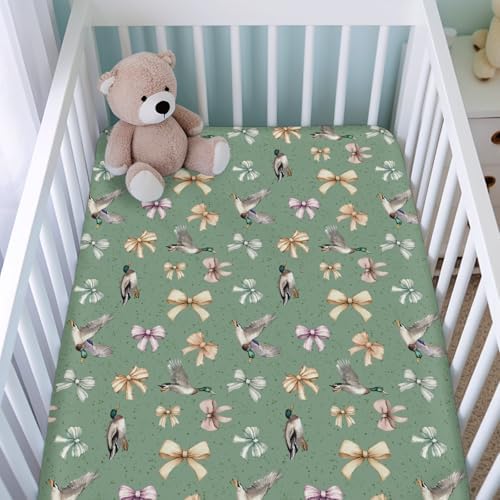 KASTLEE Mallard Ducks Fitted Crib Sheet 52x28 1