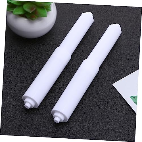 VILLCASE 2 Pack White Plastic Toilet Paper Holders Easy Install Spring Loaded Replacement