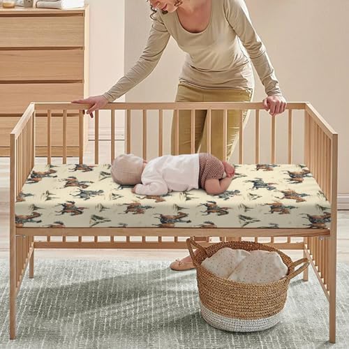 Pynnlts Western Cowboy Crib Sheet 52x28in