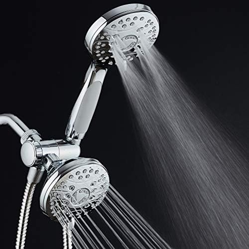 AquaSpa 48-Mode Handheld Shower Head with Dual Brackets and Anti-Slip Grip