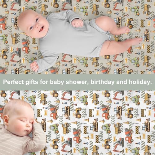 Construction Truck Crib Sheets 28x52 Soft Fitted Mattress Covers