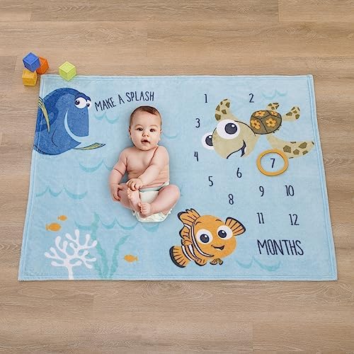 Disney Finding Nemo Blue Make a Splash Baby Blanket