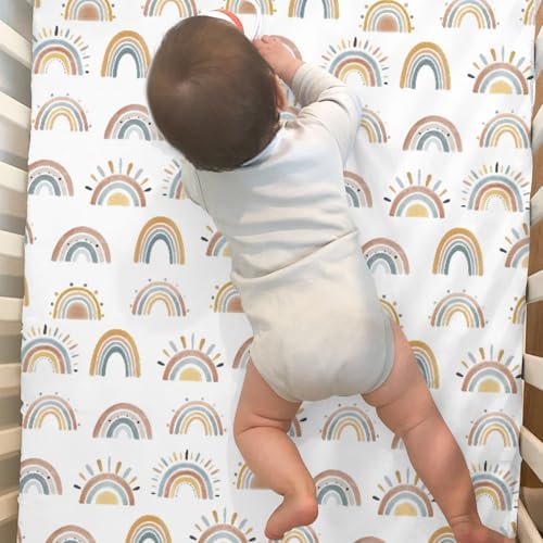 Boho Rainbow Crib Sheets 2 Pack 52x28inch