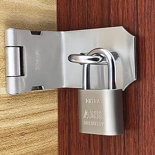 SHAUNI Heavy Duty Slide Bolt Door Lock Hasp with Lock Button