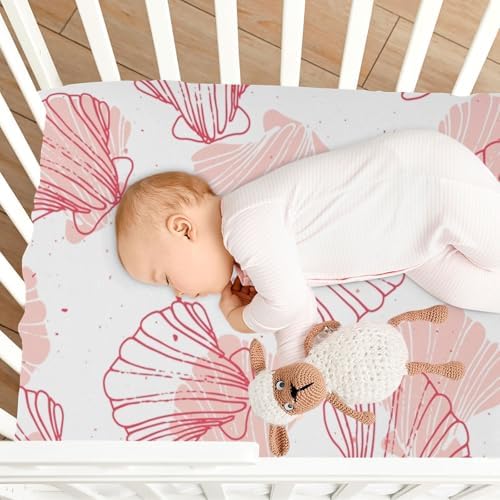 Kigai Coral Seashell Crib Sheets 28x52x9 Inches