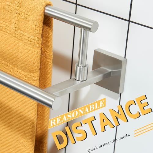 KOKOSIRI 32-Inch Double Towel Bar Brushed Nickel