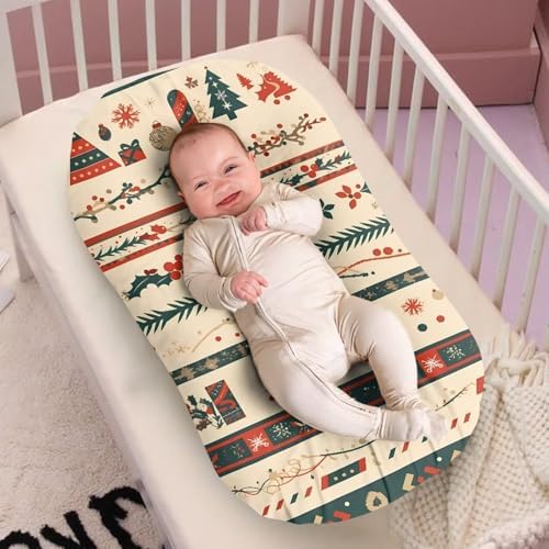 Daulesho Christmas Stripe Crib Sheets for Baby Mattress
