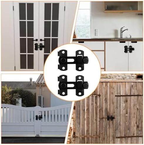 Cobee 2 Pcs Barn Door Lock Stainless Steel 1