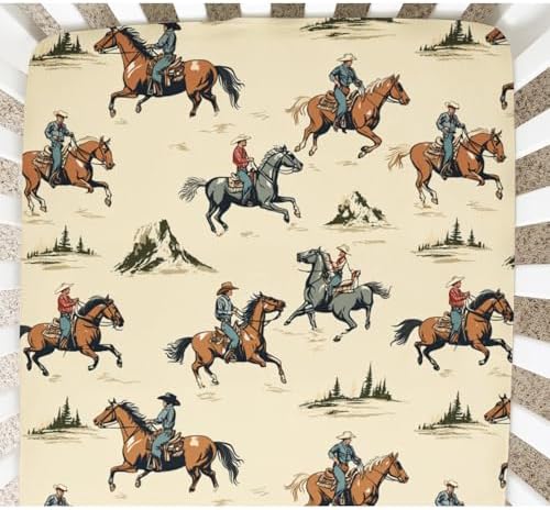 Pynnlts Western Cowboy Crib Sheet 52x28in