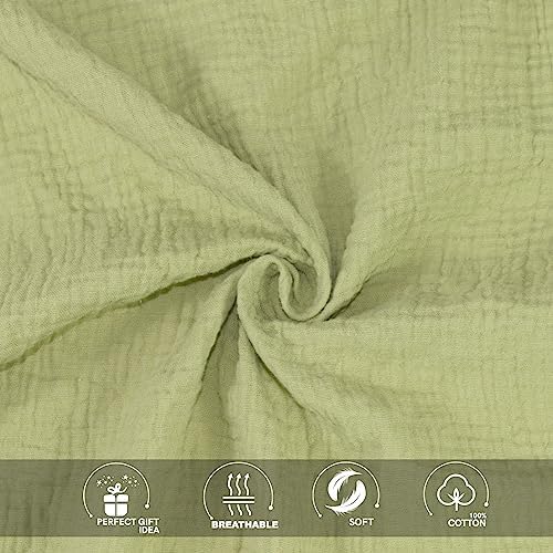 Ultra Soft Muslin Crib Sheet 52x28 Green Organic Cotton