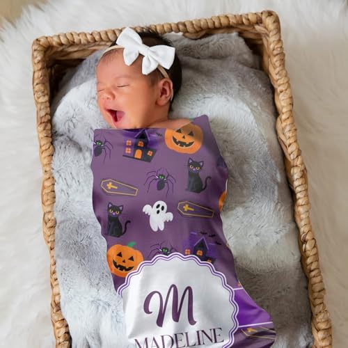 Zocoshi Halloween Baby Blanket with Custom Name 1