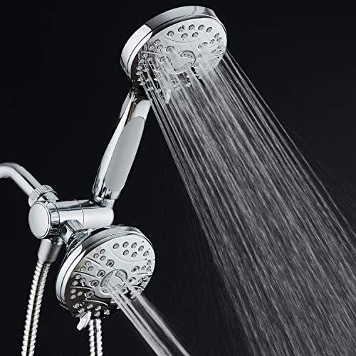 AquaSpa 48-Mode Handheld Shower Head with Dual Brackets and Anti-Slip Grip