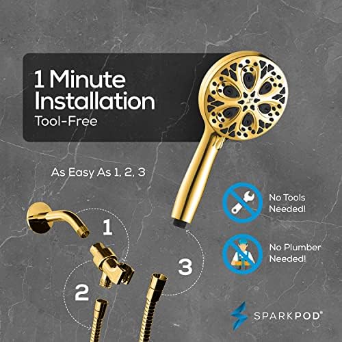 SparkPod 10-Mode Handheld Shower Head with Hose