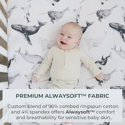 Pobibaby 2 Pack Pack N Play Sheets with Ocean Pattern