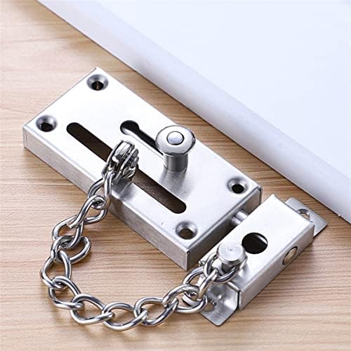SHAUNI Door Slide Bolt Latch with Theft Chain 1Pcs