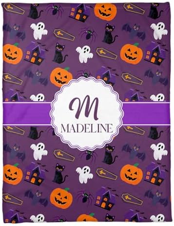 Zocoshi Halloween Baby Blanket with Custom Name 1