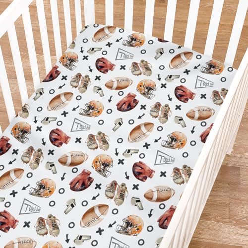 KASTLEE Watercolor American Football Crib Sheets 52x28