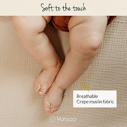 Yunioo Organic Cotton Crib Sheets 2-Pack Neutral