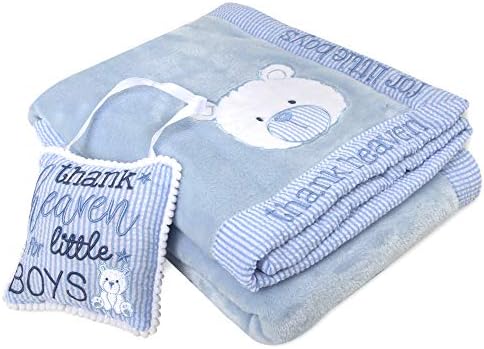 Baby Essentials 30x40 Fleece Blanket with Satin Trim Decor