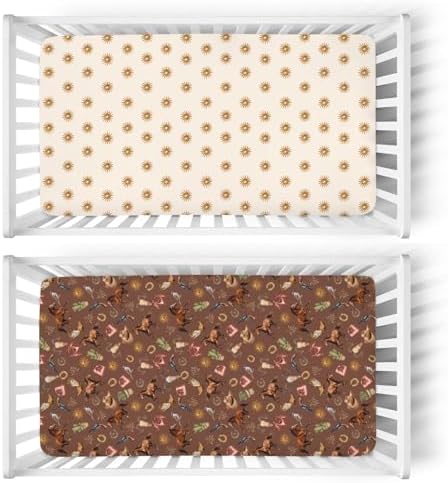 Western Cowboy Crib Sheets 52x28 - 2 Pack