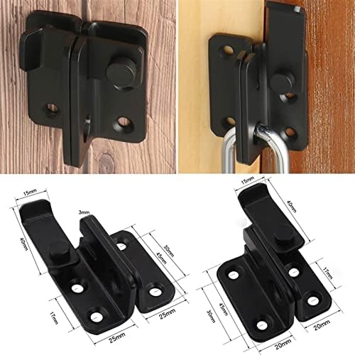 DEIHGE Slide Bolt Door Lock Hasp with Stainless Steel Finish