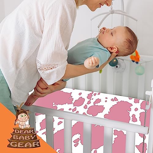 Dear Baby Gear Crib Sheets - Dusty Rose Pink Cow Hide Animal