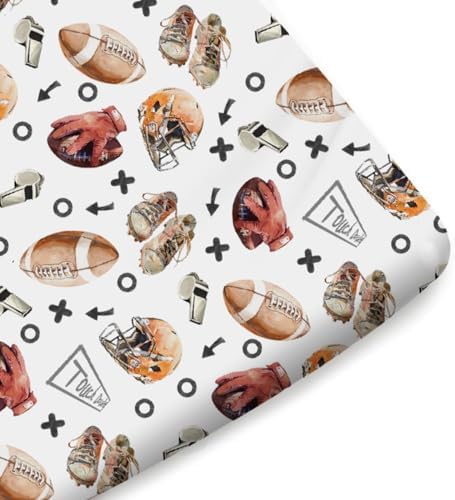 KASTLEE Watercolor American Football Crib Sheets 52x28