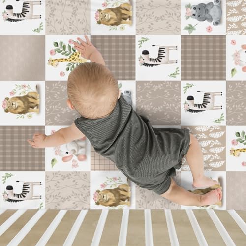 Boho Safari Animals Crib Sheets for Boy Girl 52x28inch
