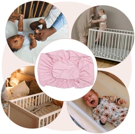 MERRYHAPY Crib Mattress Cover Microfiber Sheet Pink Comfortable Washable