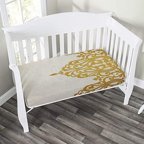 XISUNYA Decorative Crib Sheet Victorian Medieval Print 28x52x8