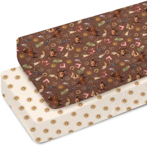 Western Cowboy Crib Sheets 52x28 - 2 Pack