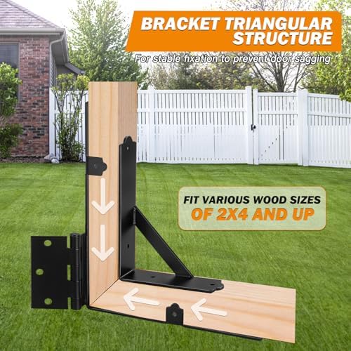 JOHAHTANG Fence Gate Kit Heavy Duty Steel