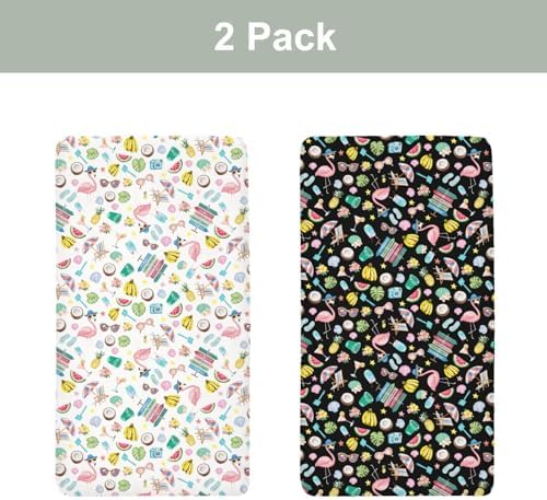 Flamingo Tropical Baby Crib Sheets 2 Pack 52x28