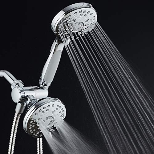 AquaSpa 48-Mode Handheld Shower Head with Dual Brackets and Anti-Slip Grip