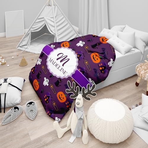 Zocoshi Halloween Baby Blanket with Custom Name 1
