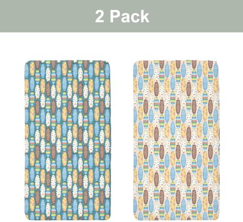 Colorful Hawaiian Surfboard Crib Sheets 2 Pack