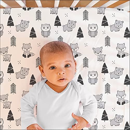 Peanutshell Woodland Animals Nautical Crib Sheets for Boys 8 Pack