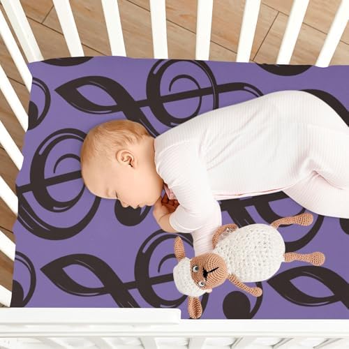 Gbjiemia Musical Note Crib Sheets for Baby Boys and Girls