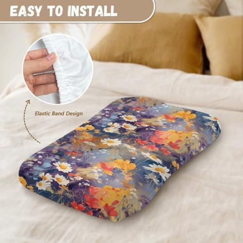 Daisy Bassinet Sheets with Marguerites Flowers