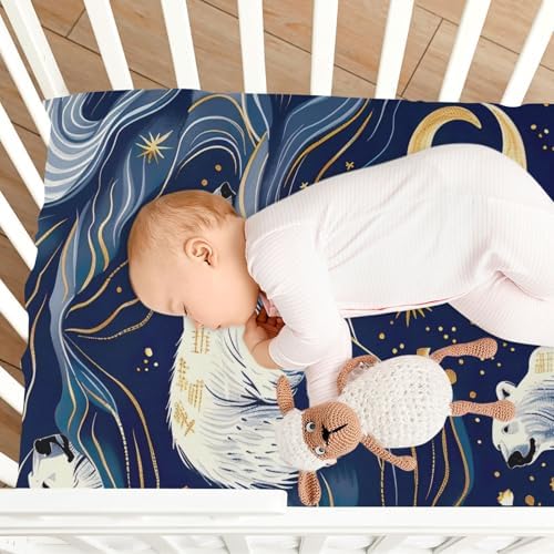Starry Bear Crib Sheets Pack N Play 39 x 27