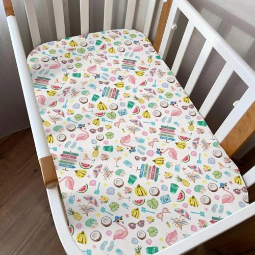 Flamingo Tropical Baby Crib Sheets 2 Pack 52x28