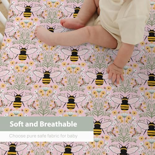 Bee Honey Garden Crib Sheets 52x28 52x28x9 Fitted